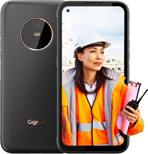 Gigaset GX6 PRO Business-Smartphone 5G - staub- & wasserdicht IP68, Militärnorm - 6,6 FHD+ Display mit Gorilla Glass - 128GB+8GB RAM - 50MP Kamera - 400 std Standby - Android 14 fähig, Titanium Black