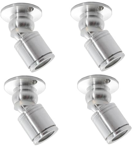 yeerockal 4 Mini Aufbaustrahler Schwenkbare Deckenspot LED Base Durchmesser Ø20mm Klein Deckenstrahler Warmweiß mit Trafo