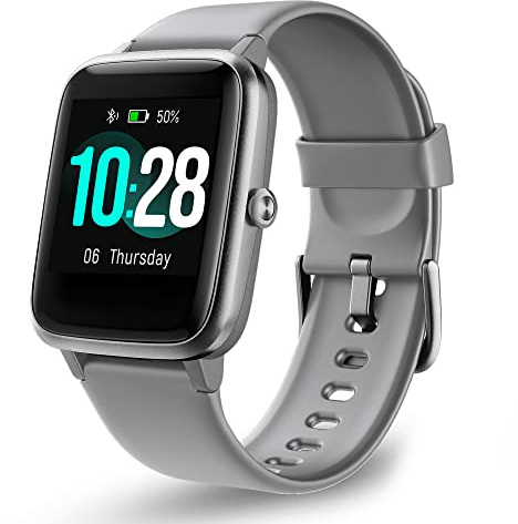 OCTANDRA Move VeryFitPro Smartwatch, HR, Herzfrequenz, Schlafmonitor, IP68 wasserdicht, Aktivitäts-Fitness-Tracker, Schrittzähler, Übung, Laufuhr, Fitnessuhren für Damen & Herren (ID205L) (Grau)