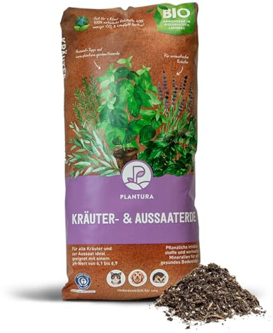 Plantura Bio-Kräuter- & Aussaaterde, torffrei & klimafreundlich, mit Perlite, 20 L