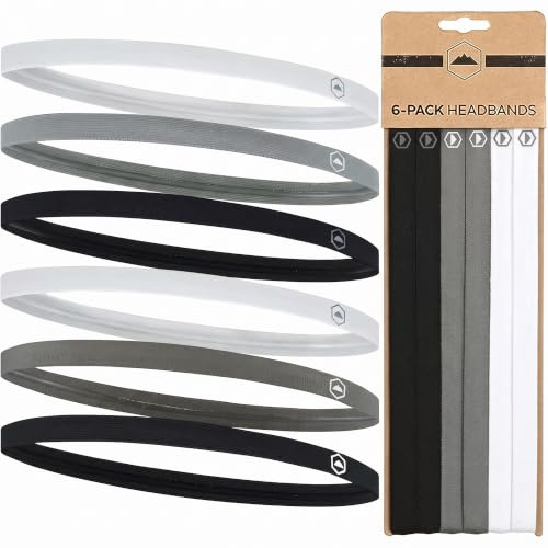 Tough Headware Haarband Damen und Herren - Dünne elastische Stirnbänder - Haarbänder für Sport Fußball Fitness - Stirnband Mädchen und Jungs - Sportband Set in versch. Farben