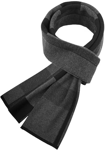 CAOZITOU Schal Herren, 30% Merinowolle WintersSchal Damen,Warm Komfort Weich Leicht Schals, 180cm×30cm