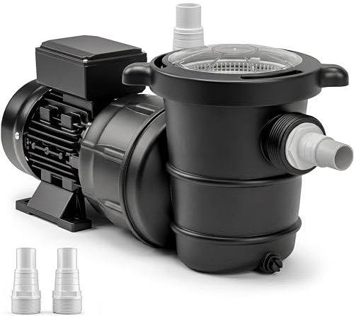 monzana Filterpumpe 15.900 l/h mit Vorfilter Poolpumpe Umwälzpumpe Sandfilter Pool Pumpe 8,0m Förderhöhe Poolfilter