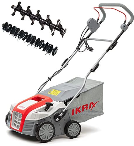 IKRA Elektro Vertikutierer Rasenlüfter IEVL 2000, Fangkorb 55l, Arbeitsbreite 40cm, 2.000 Watt