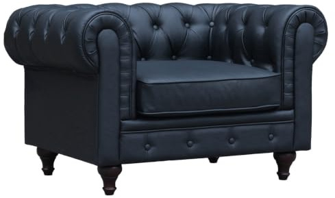 habitat et jardin Chesterfield Sessel Aliza - 111 x 82 x 70 cm - Schwarz