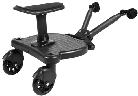 2-in-1 Buggy Board Maximale Tragkraft 25kg Universal Stehbrett Größe des Bretts 33.2x24.5cm Kiddy Board Buggyboard mit Sitz