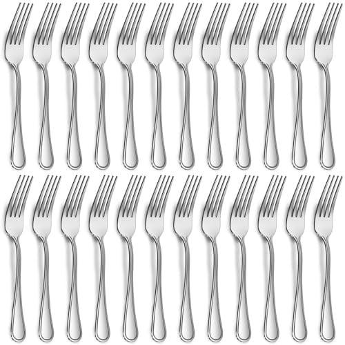 Gabeln 24 Stück, Gifcomda Edelstah Tafelgabeln Set 7.87'' (20cm), Exquisit hochglanzpoliert Gabeln Set für Zuhause/Restaurant/Partei, Spülmaschinenfest