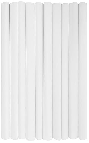Interdruk - Crepe Paper Rolls for Kids, DIY and Decorations - Pack of 10 Reels (50cm x 200cm, 28g/m2) - 01 White