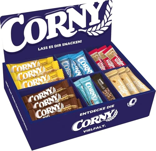 Corny Mix Box - Müsliriegel, Haferriegel und Nussriegel Großpackung, 75 Riegel