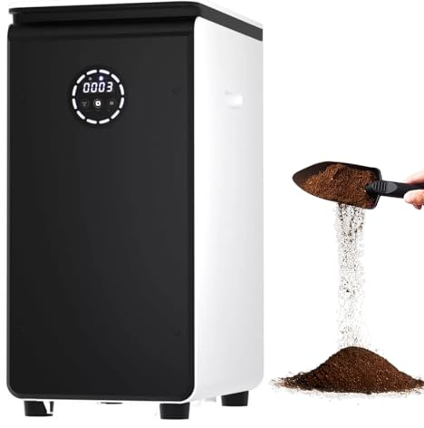 GEME 19L Elektrischer Komposter Küche, Weltweit erste Smarte Bio Kompostier Maschine, Dauerhafter Filter, Echte Kompostierung, Food Cycler, zu Organischem Kompost Werden, Elektrischer Kompostbehälter