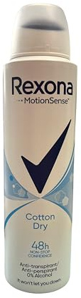 Rexona Women Anti Transpirant Spray Cotton Dry Deospray mit 48 Stunden Schutz gegen Körpergeruch und Achselnässe mit Anti-Transpirant-Technologie 6x 150 ml