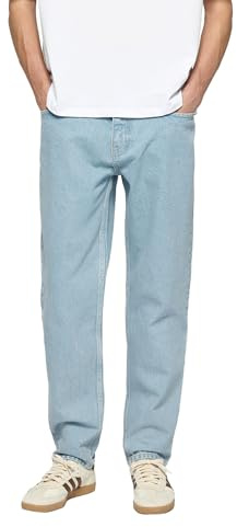 Herren Carrot Jeans mit Knopfleiste Jeanshose Streetwear Loose Denim Pants Karottenschnitt Lässig Männer