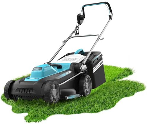 Cecotec Cable Terrenator 360 Flex Z Rasenmäher, 1500 W, Schnittbreite 36 cm, Höhenverstellung System Z-Tech, 3in1 mit Mulchen, XL-Hinterräder, Sicherheit mit BeltDrive-Technologie