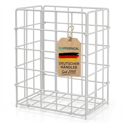 Gitterkorb Drahtgeflecht, Metallgitterkorb für Müllbeutel, Sammelkorb, Wäschekorb, ca. 35.5 x 28.5 x 19 cm (ca. 20l)