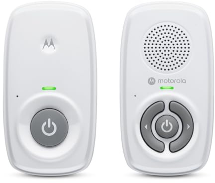 Motorola Nursery AM21 Audio-Babyphone – Digitaler Monitor mit DECT-Technologie zur Audioüberwachung – große Reichweite – hochempfindliches Mikrofon – Weiß