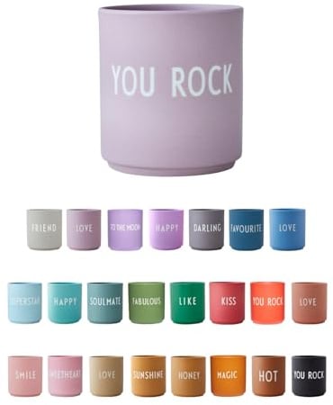 Design Letters Lieblingsbecher Lavendel You Rock Tasse | Kaffeebecher Porzellan | Dekorativ Kaffeetassen | Personalisierte Geschenke für Freundin, Hochzeitsgeschenk |Tasse Mit Spruch| Teetasse 250 Ml