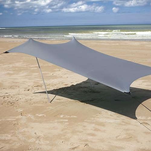 Meister Strandzelt - 210x210 cm - UVA/B-Schutz - LSF50+ - 2 bis 4 Personen - Mit Sandankern - Koffertauglich - Wasserabweisend - grau / Beach Tent / Sonnenzelt / Sonnensegel / Strandmuschel / 6819520