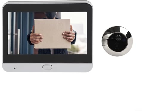 Drhomeam Digitale Türspion Kamera, 4,3 Zoll LCD Display 1080P Wireless Tür Guckloch Kamera HD Video Türklingel Viewer Nachtsichten Bewegungsmelder für Home Security
