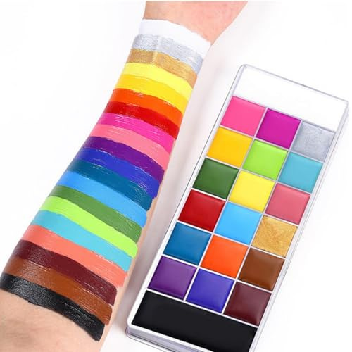 Beauty Searcher 20 Farben Gesicht Body Painting Öl, sicher für Kinder/Erwachsene Flash Tattoo Malerei Kunst, Party Make-up Kostüm Professionelle Beauty Palette