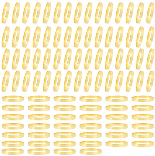 100 Stück Serviettenringe Gold, Elegante Metall Serviettenring Serviettenschnallen, Serviettenring Metall, Servietten Ringe für Hochzeit, Weihnachten, Familie Sammeln, Esstischdekoration