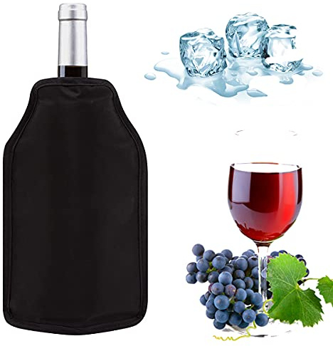 Flaschenkühler, 15.5x22.5cm Champagner Kühler für Wein oder Bier, Wasserdichtes Gewebe um Die Temperatur zu Halten, Kühlmanschette für Partys, Abendessen, BBQ, Heiße Milch