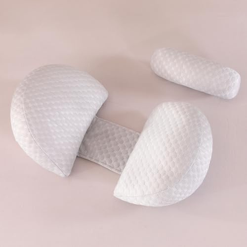 SHANNA Schwangerschaftskissen Seitenschläferkissen Pregnancy Pillow | Kissen zum Schlafen Ganzkörperkissen für Schwangere zur Unterstützung von Rücken, Hüften und Beinen mit Waschbarem Bezug