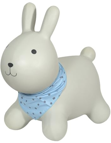 Kindsgut Hüpf-Tier für Kinder, dezente und Moderne Farben, liebevolle Details, inklusive Luftpumpe, Hase