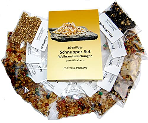 Esoterik-Versand Räucherwerk Schnupper-Set Weihrauchmischungen, 10tlg., incl. 32seitige Broschüre