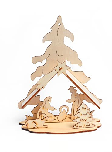 Weihnachten-Krippe VBS Steckbausatz Heiligabend Krippen-Basteln