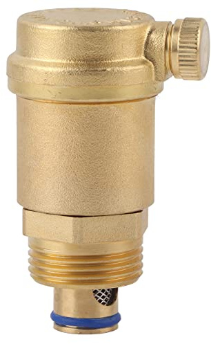 Akozon Automatischer Schnellentlüfter DN20 G3/4 Messing Automatische Entlüftungsventil für Solarwarmwasserbereiter Druckentlastung