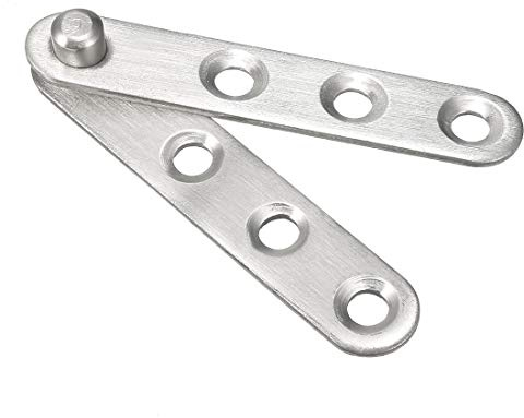 sourcing map 1 Satz Edelstahl 360 Grad Drehtür Drehgelenk Scharnier 60mm x 11mm Silberton DE de