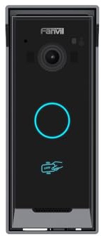Fanvil i60 IP Video-Türsprechanlage, PoE mit RFID, 1 Anruftaste, Infrarot-Kamera, Schwarz