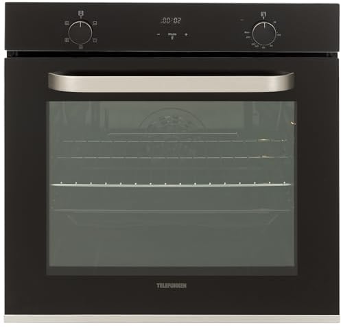 Telefunken Backofen Einbaugerät | Einbaubackofen ohne Kochfeld | Ofen autark mit 73 Liter Volumen | 60 cm | 5 Betriebsarten | Edelstahl | Umluft/Ober-Unterhitze | Einfache Reinigung | B-OV-75-A-I