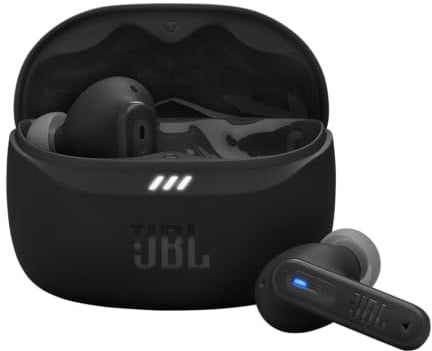 JBL Tune Beam 2, Kabellose Bluetooth-In-Ear-Kopfhörer mit Noise-Cancelling, 48 h Wiedergabezeit, IP54 wasser - und staubgeschützt, Multipoint-Verbindung, ergonomisches Design, Schwarz