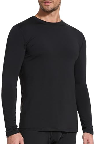 SIHOHAN Thermounterwäsche Herren Winter Thermoshirt Herren Langarm | Thermowäsche Rundhals Langarm Thermohemd Warm Atmungsaktiv Thermo Oberteil Warm Unterwäsche Thermounterhemd für Männer