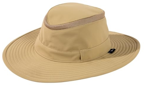 TOP-EX Wasserdichter Sonnenhut Herren UPF 50 für Safari und Outdoor | Winddicht mit PU-Membran, formbarer Drahtkrempe, elastischem Kordelzug und Innentasche; faltbar für Camping und Wandern