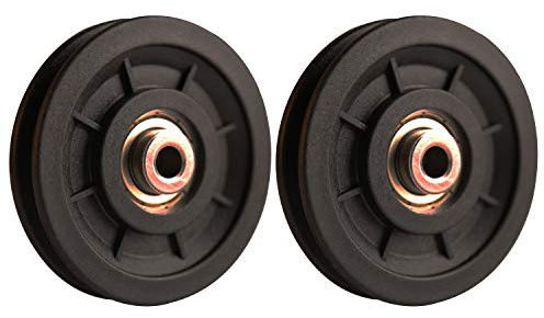 LFJ 90mm Seilrolle, Umlenkrolle, Universallager Riemenscheibe für Gym Fitnessgeräte Ersatzteil Garagentor Kabelmaschine Drahtseilrolle (2Pcs)