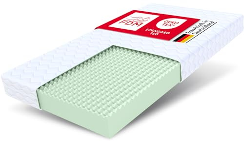 FDM PICCHI Kindermatratze 80x160 cm, Härtegrad H3, Höhe 12 cm | 7-Zonen Kaltschaummatratze, Doppelseitig, Oeko-Tex Zertifiziert, Hypoallergener Waschbarer Premium-Bezug, Polyurethanschaum