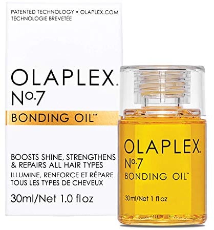 Olaplex No 7 Bonding Haar Öl, Konzentriertes Hochglanzöl, Hitzeschutz, Glättet Und Macht Das Haar Sichtbar Weich, Verleiht Der Farbe Mehr Lebendigkeit, Bis Zu 72 Stunden Frizz-Kontrolle, 30ml