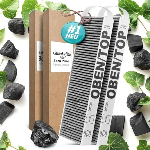 KF3TEC® Aktivkohlefilter-Set (2 Filter) für Bora Pure Puakf, für Ihr Umluftkochfeld PURU oder PUXU