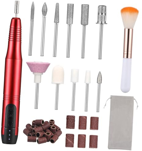 SAFIGLE Elektrischer Nagelfräser Kabellos mit Einstellbarer Geschwindigkeit Langlebigem Akku Kompakt für Maniküre und Pediküre zu Hause Professionelle Nagelpflege für Frauen