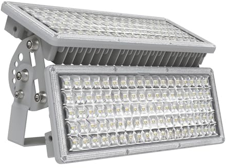 POWFUL LED Strahler Außen 28000LM LED Fluter 200w, 6500K Kaltweiß Flutlicht, IP67 Wasserdicht Außenstrahler mit 10KV-Überspannungsschutz für Garten, Parkplatz Beleuchtung, Außenleuchten
