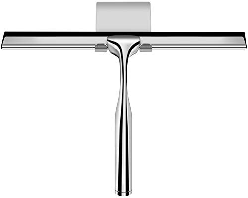 Ponsey Duschabzieher Fensterabzieher Edelstahl Abzieher Dusche Zoll Duschwischer mit Wandaufhänger Ohne Bohren für Duschtüren Badezimmer Küche Fenster und Auto Glas Reinigung, 12 Inches, 31cm