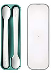 Mepal – Fütterlöffel Mio – Babylöffel – Kleinkind Fütterlöffel – Baby Besteck – Spülmaschinengeeignet – BPA frei – 2er Besteck Set – Deep turquoise