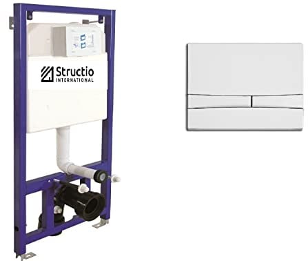 Vorwandelement Unterputz WC Unterputzspülkasten Spülkästen ECO Vorwandspülkasten Montageelement Hängewand Element+Drückerplatte (Drückerplatte 8)