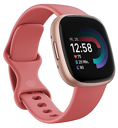 Google Fitbit Versa 4 – Smartwatch Damen / Herren – Fitness-Tracker mit integriertem GPS und Telefonfunktion, 6 Tage Akkulaufzeit, 40+ Trainingsmodi – Fitnessuhr kompatibel mit Android / iOS