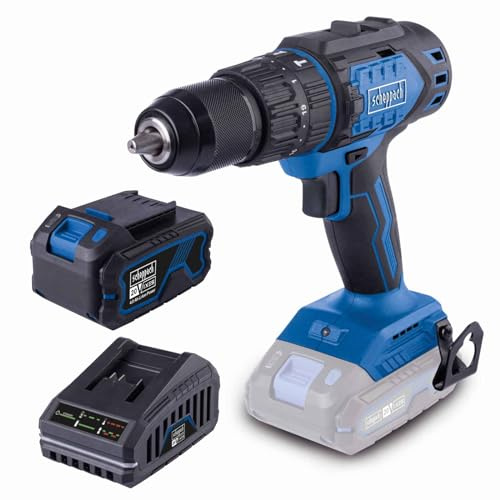 Scheppach Akku Schlagbohrschrauber BC-CD60-X | Drehmoment 60Nm | Schnellspannbohrfutter 1,5-13mm | Drehmomentstufen 19+1+1 | Brushless | 20V-IXES-Serie | 10 Jahre Garantie | mit 4Ah Akku & Ladegerät