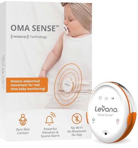 Levana Oma Sense, Biometrischer Monitor, Atmungsmonitor, Orange, Weiß