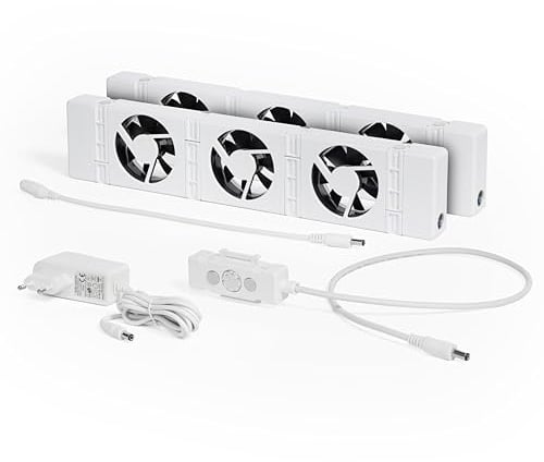 SpeedComfort Heizkörper Ventilator 2er Set – 2 Stück Heizkörperventilatoren - energieeffizienter Heizungsventilator - Bis zu 22% Energieeinsparung – Geräuscharm