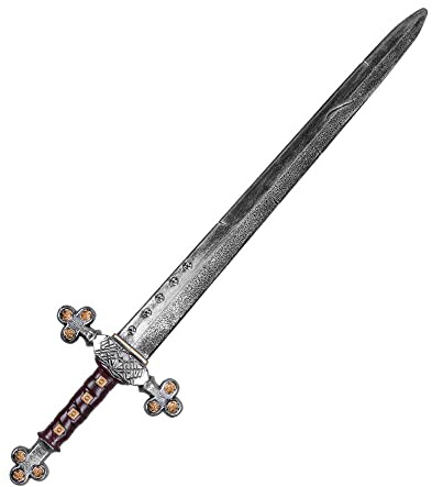 Boland 44049 - Ritterschwert, Länge 72,5 cm, Spielzeug-Waffe, Attrappe, Kunststoff, Degen, Stichwaffe, Schwarz, Ritter, Karneval, Fasching, Fastnacht, Halloween, Mottoparty